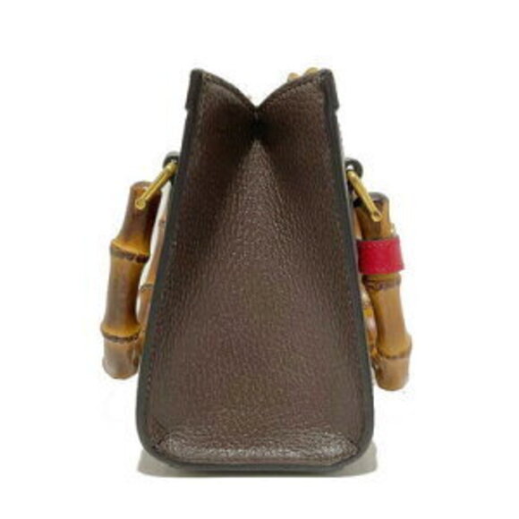 Gucci Diana Bag Jumbo GG Canvas Leather Bamboo Brown - Picture 3 of 8